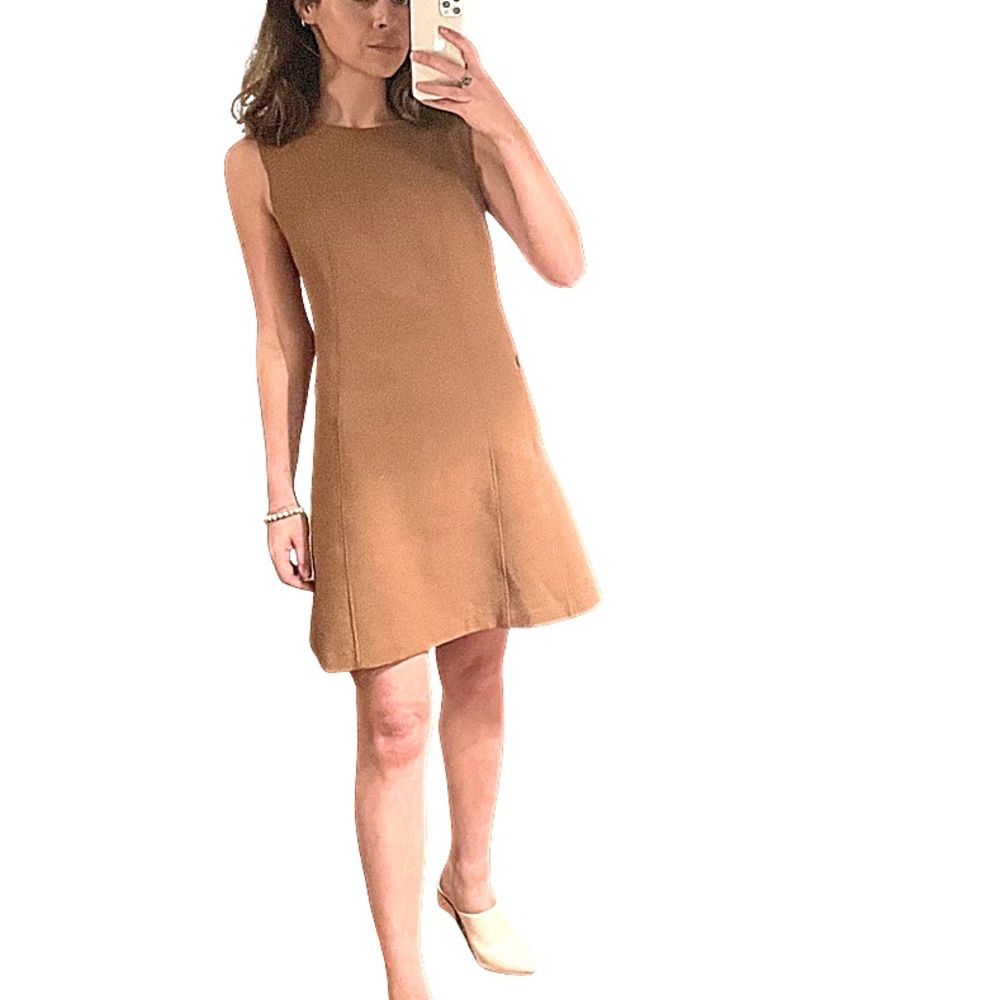 Theory Sleeveless A-Line Dress in Brown